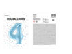 Picture of FOIL BALLOON NUMBER 4 PASTEL BLUE 34 INCH